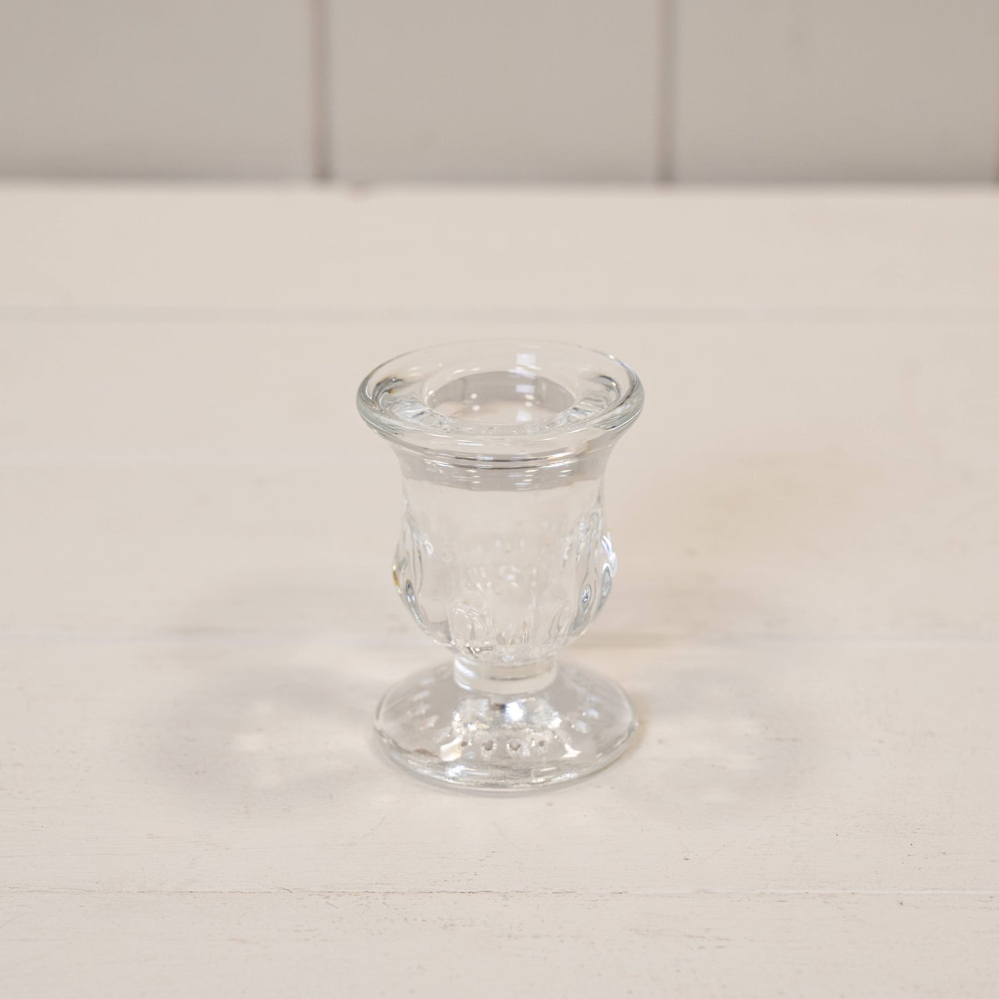 Clear Glass Candle Stick Holder