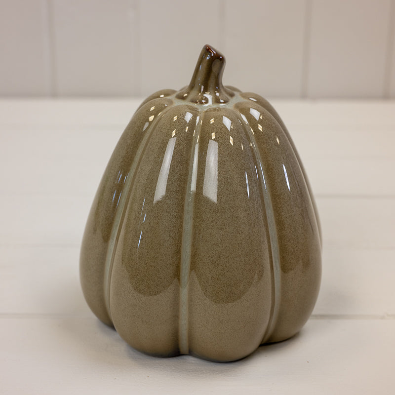 Brown Ceramic Pumpkin