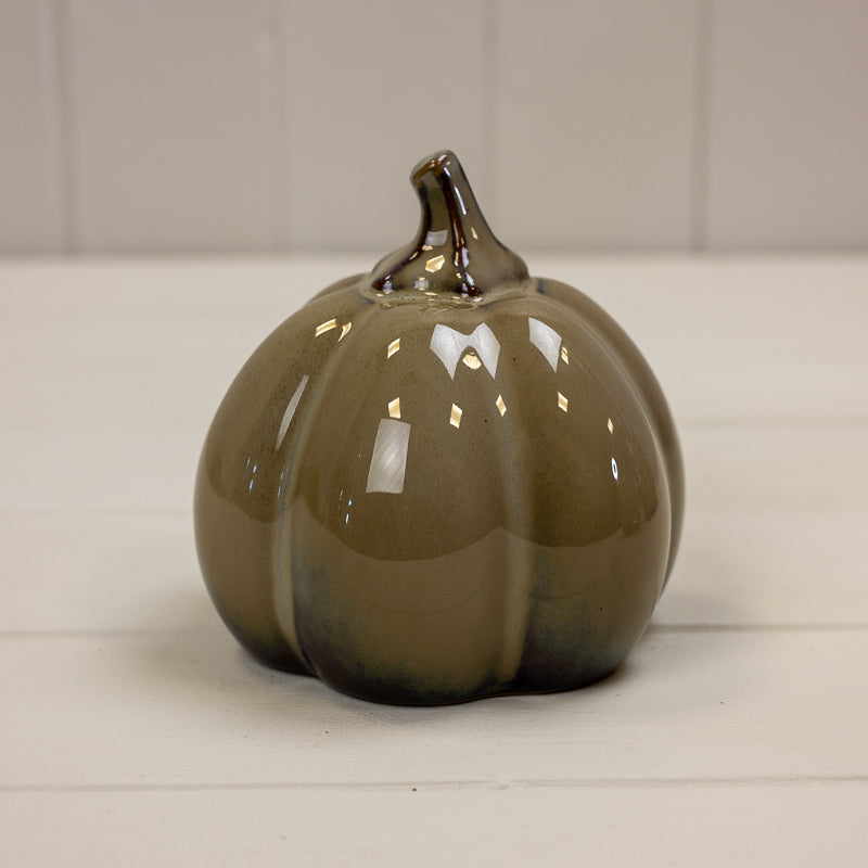 Brown Ceramic Pumpkin
