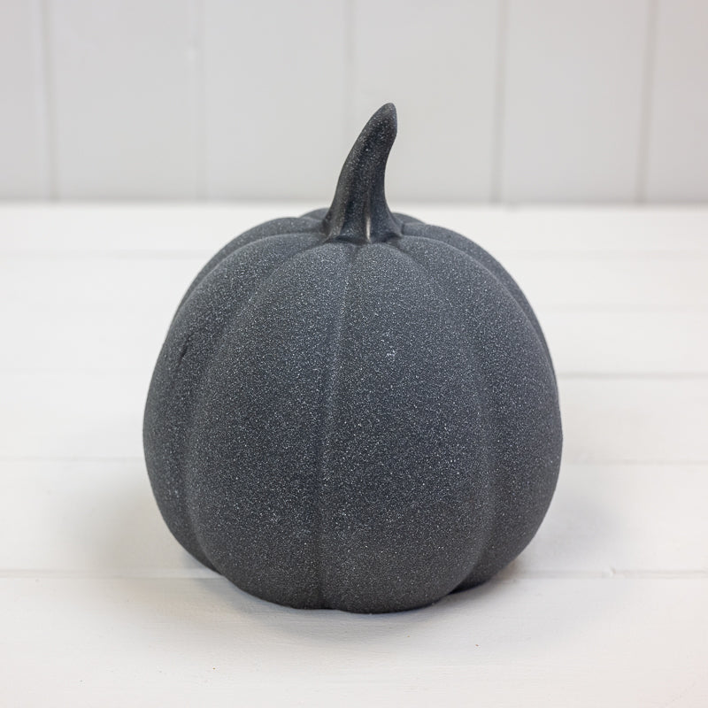 Grey Ceramic Pumpkin
