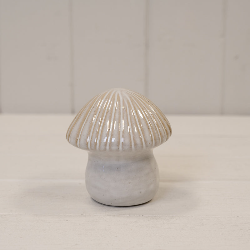 Glazed Ceramic Mushroom Ornament