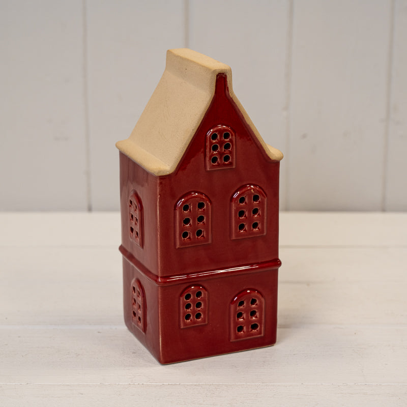 Red Ceramic LED Townhouse With Sand Roof