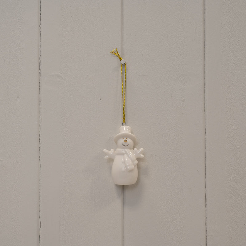 White Ceramic Hanging Snowman