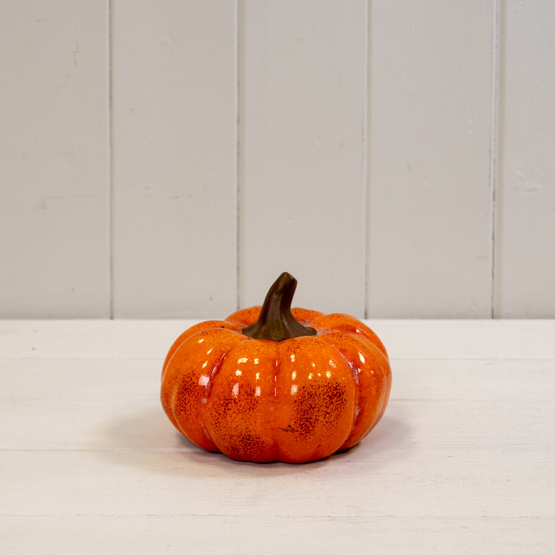 Orange Ceramic Vintage Style Pumpkin