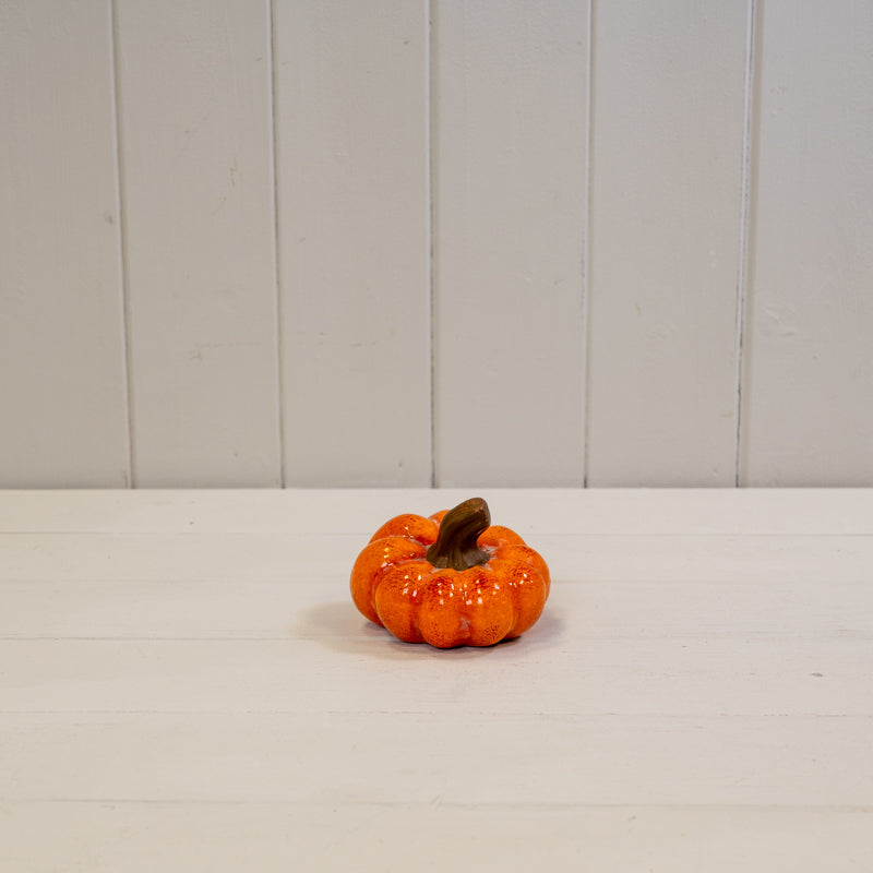 Orange Ceramic Vintage Style Pumpkin