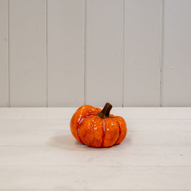 Orange Ceramic Vintage Style Pumpkin