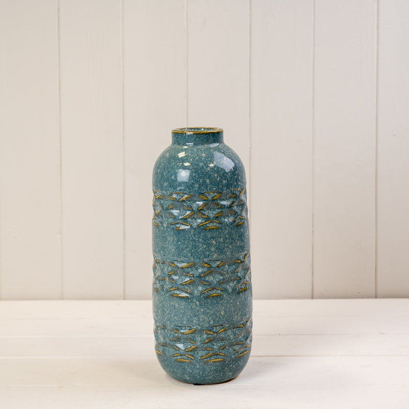 Blue Ceramic Vase Collection