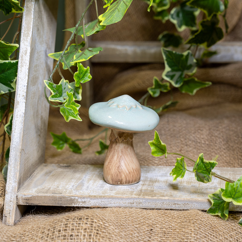 Sage Ceramic Mushrooms