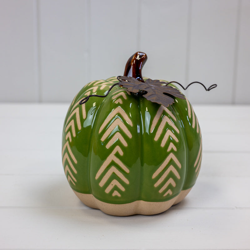 Green Ceramic Pumpkins
