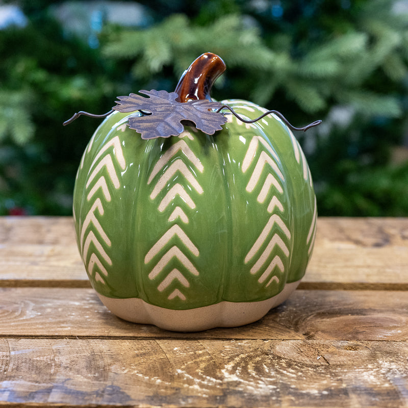 Green Ceramic Pumpkins