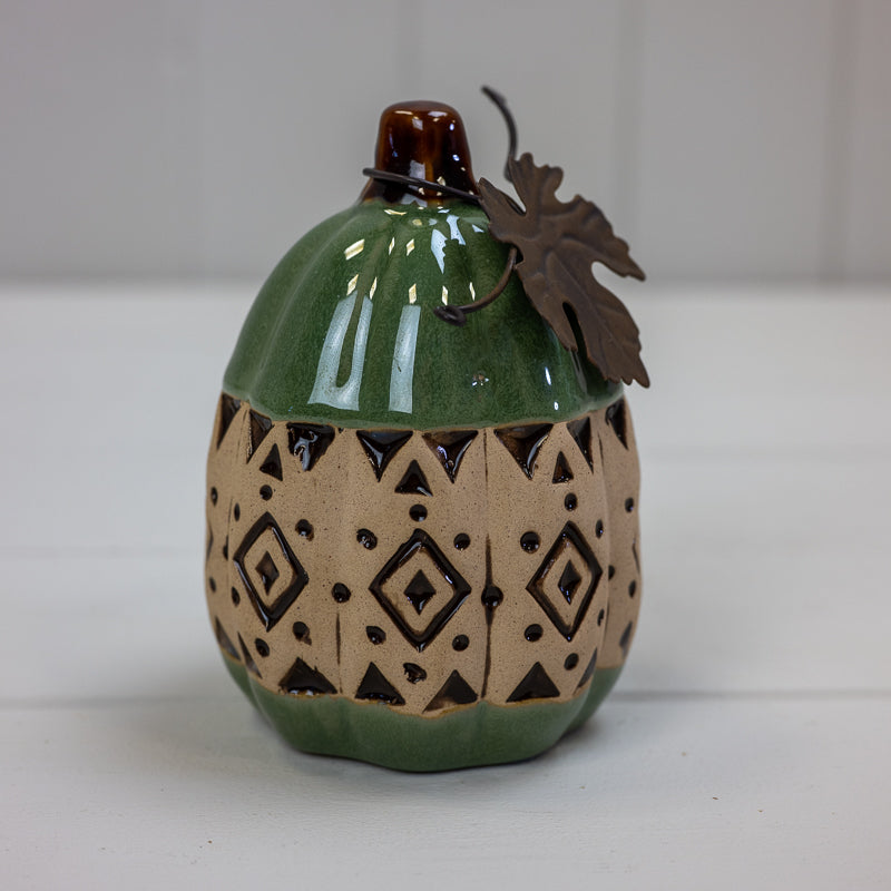 Green Ceramic Pumpkins