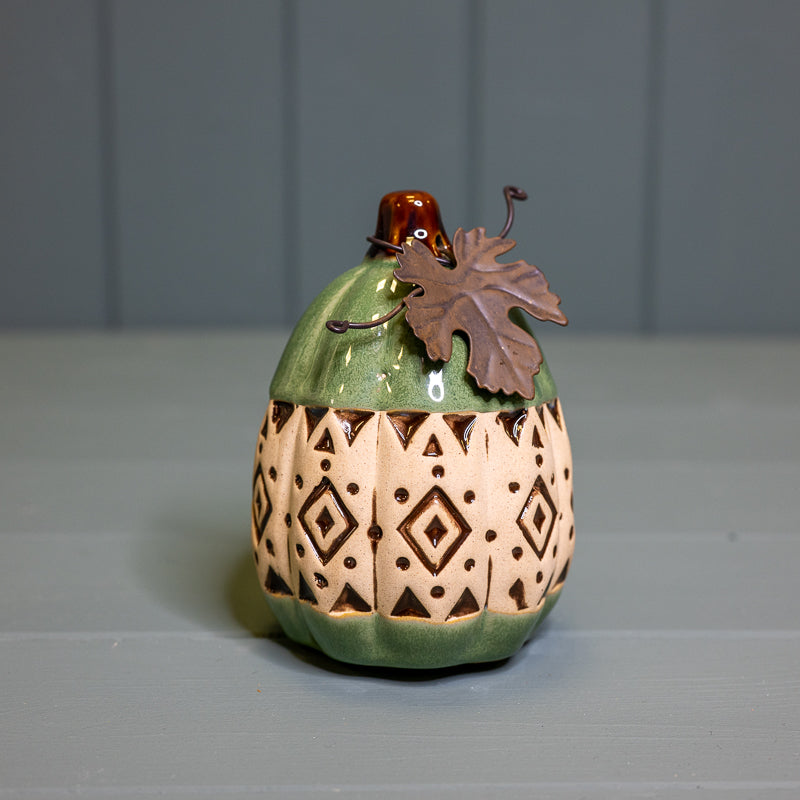 Green Ceramic Pumpkins