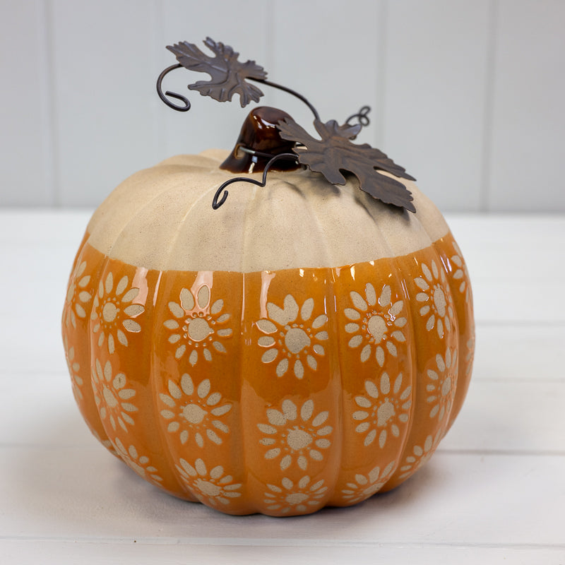 Orange Ceramic Pumpkins
