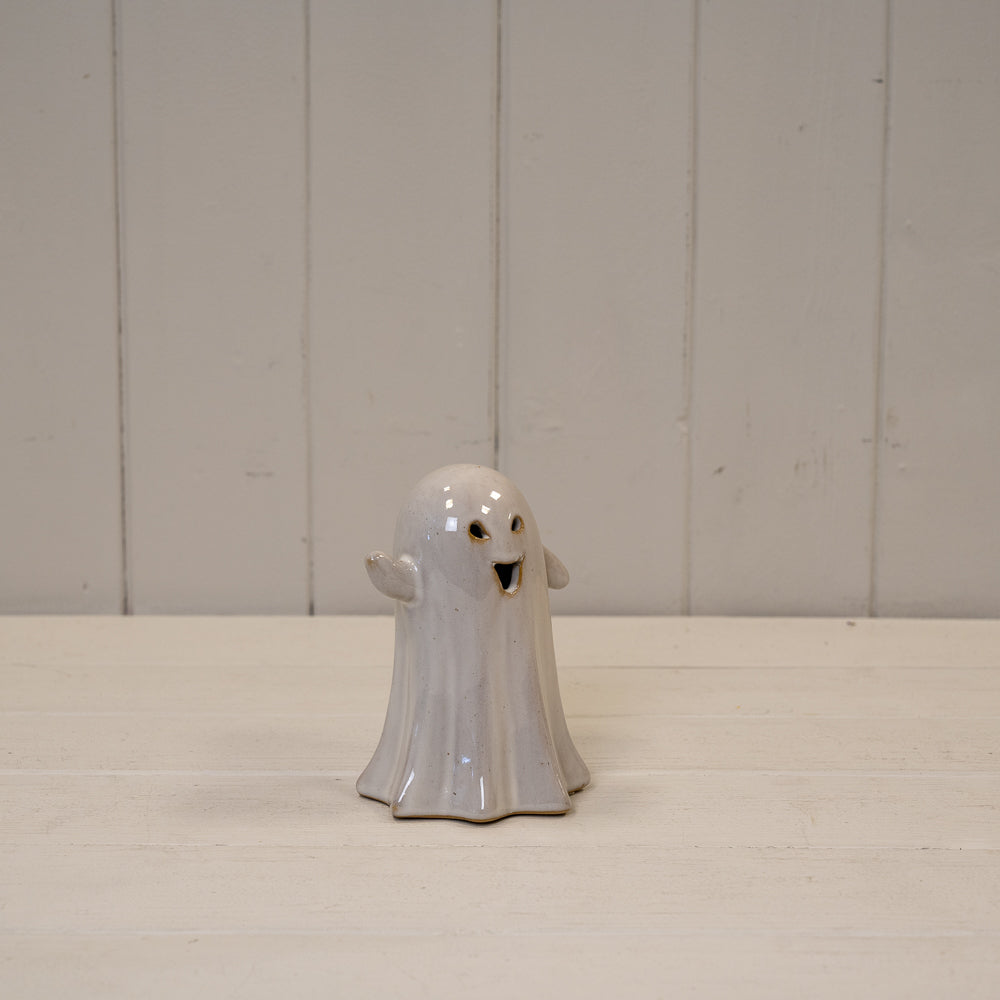 Stone Glazed Ghost Ornament LED