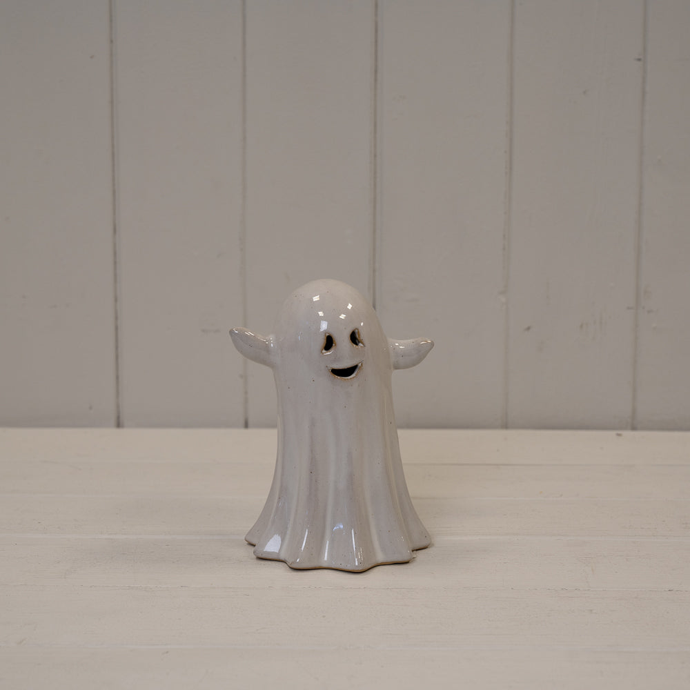Stone Glazed Ghost Ornament LED