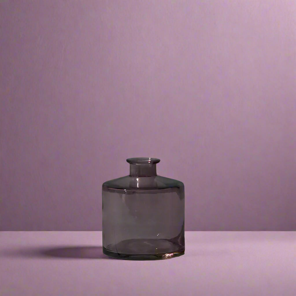 Amethyst Squat Glass Bottle