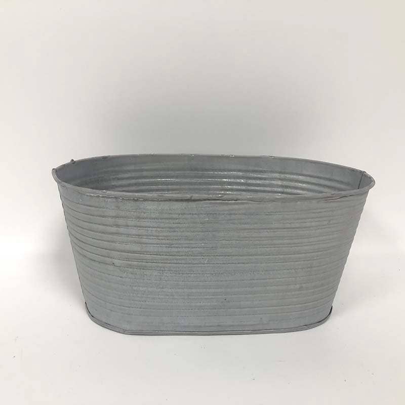 Ribbed Oval Zinc Trough
