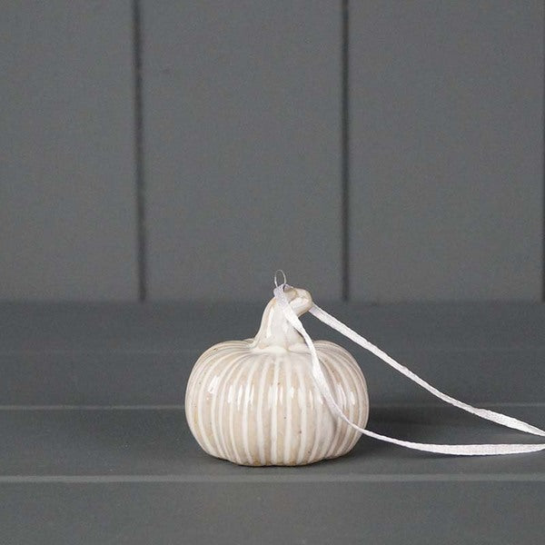 Hanging Ceramic Pumpkin