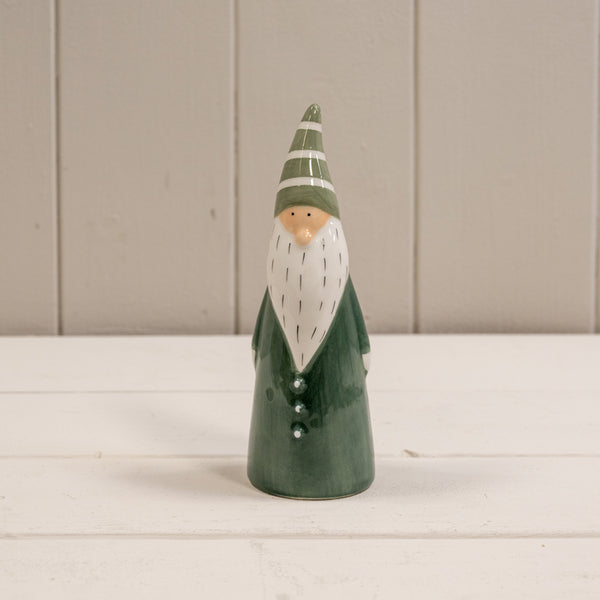 Dark Green/White Ceramic Gonk Decoration