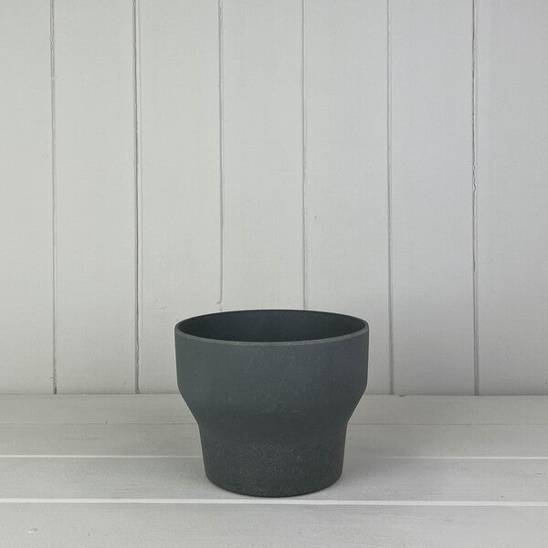 Earthy Anthracite Bamboo Minimalist Pot