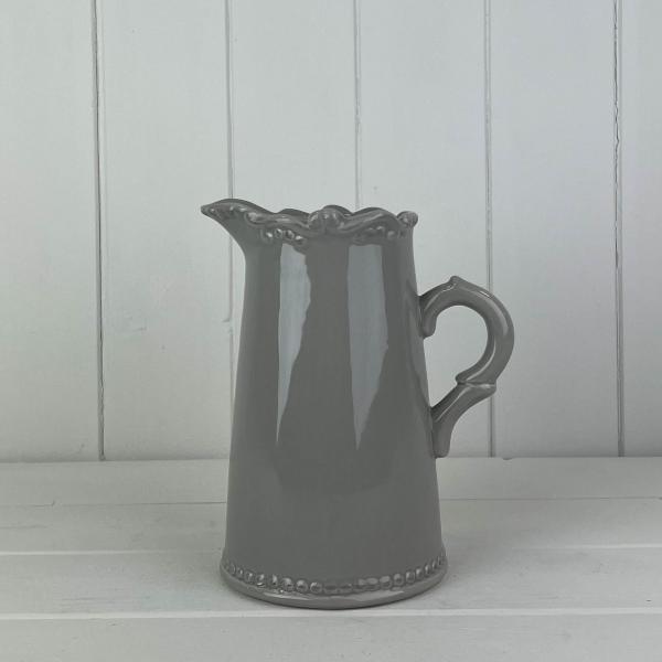 Grey Jug with Decorative Rim