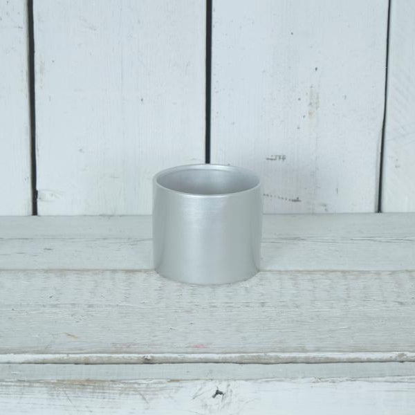 Metallic Silver Planter