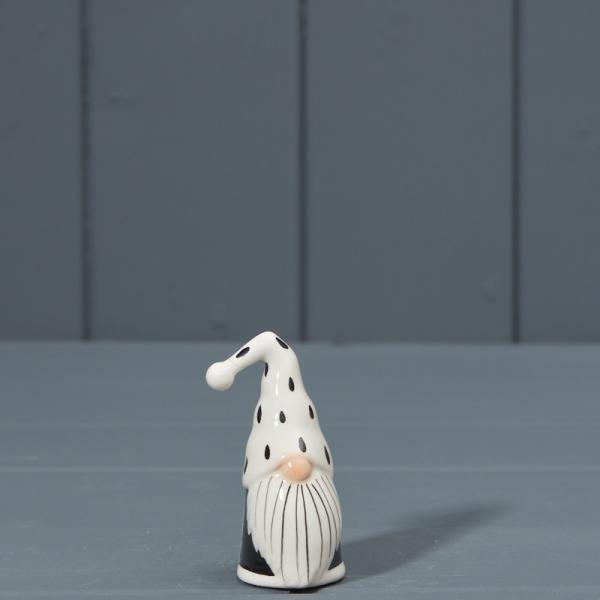 Black and White Ceramic Santa