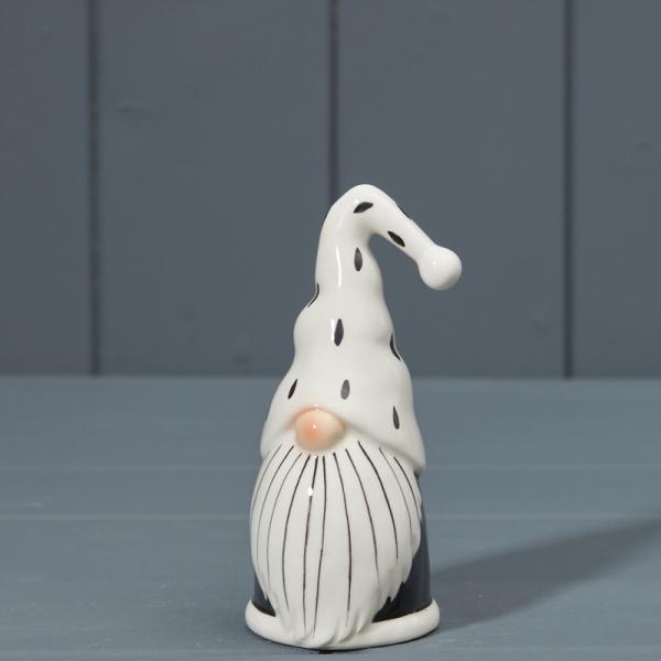 Black and White Ceramic Santa