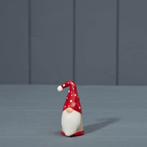 Red and White Ceramic Santa