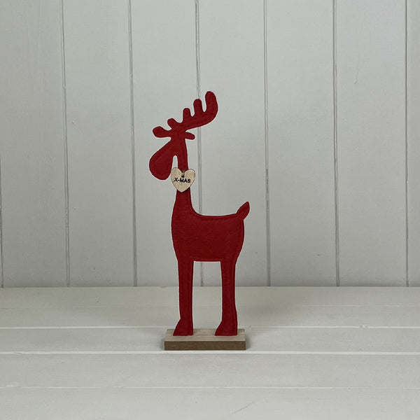 Red Fabric Reindeer