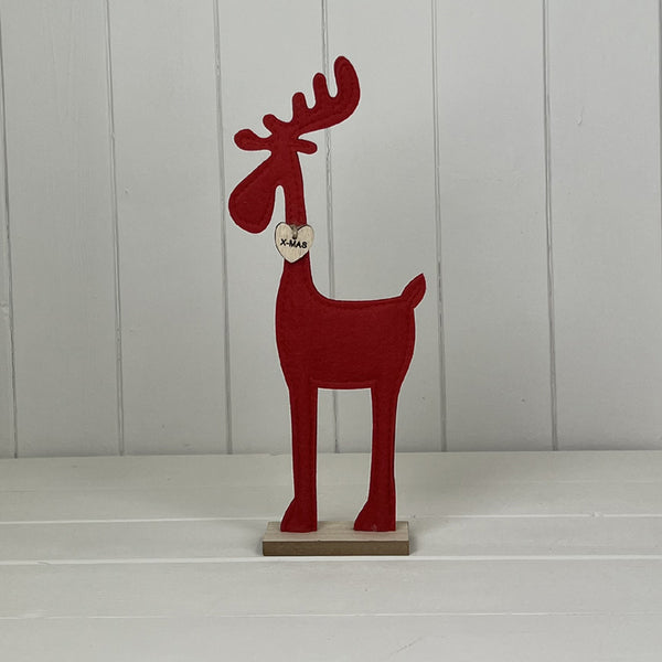 Red Felt Reindeer
