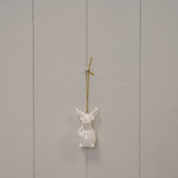 White Ceramic Hanging Reindeer