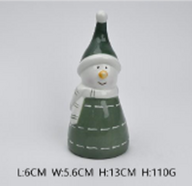 Nordic Green Snowman Ornament