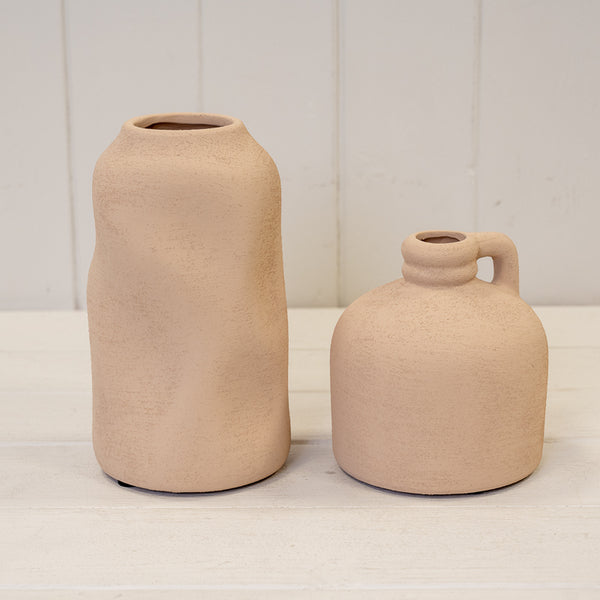 Tan Textured Small Vase
