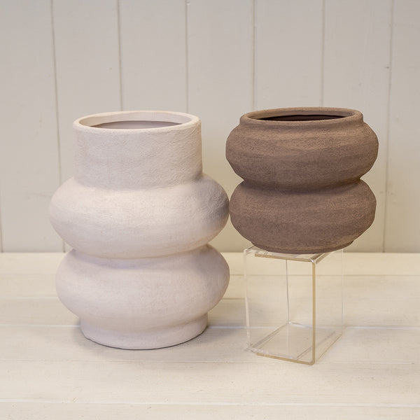 Stone White Sculptured Vase