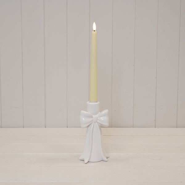 Tall Draping Bow Candle Holder