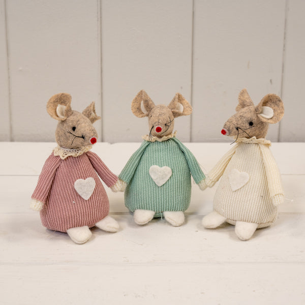 Short Cream Fabric Mouse