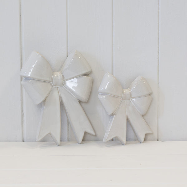 Medium Ceramic Double Bow Decor