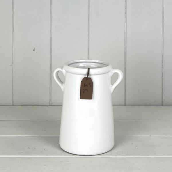 White "For You" Vase