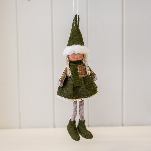 Fabric Hanging Girl in Green