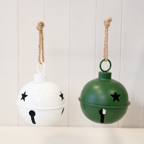 Hanging Green Bell with Cutout Detail