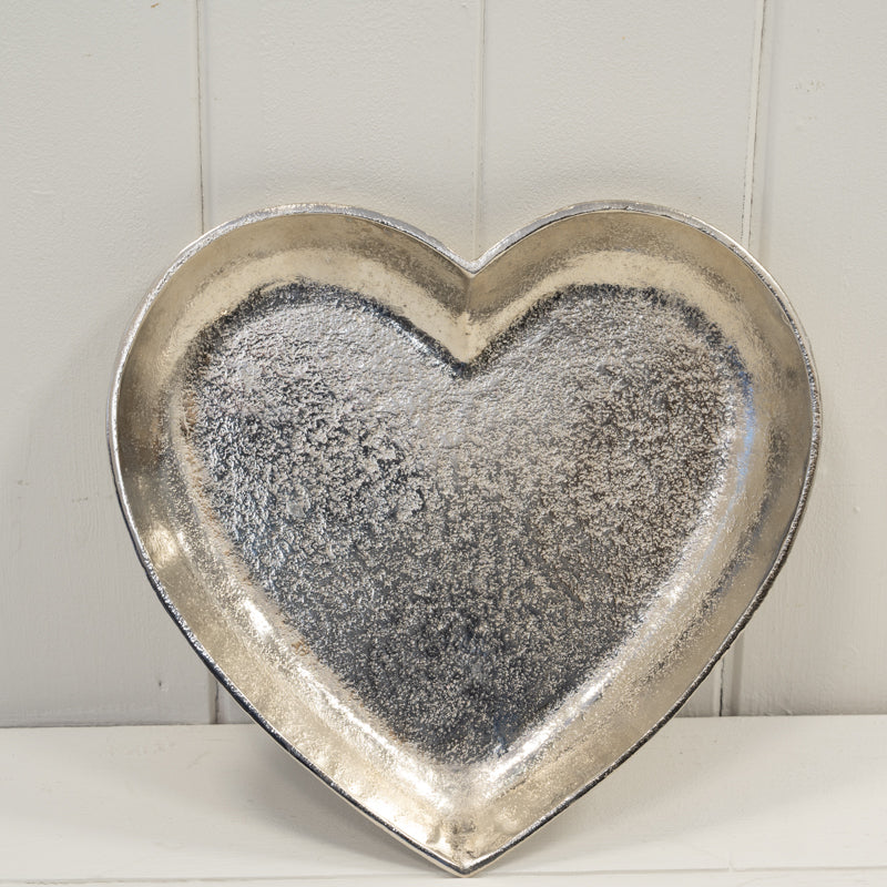Silver Heart Shape Plate