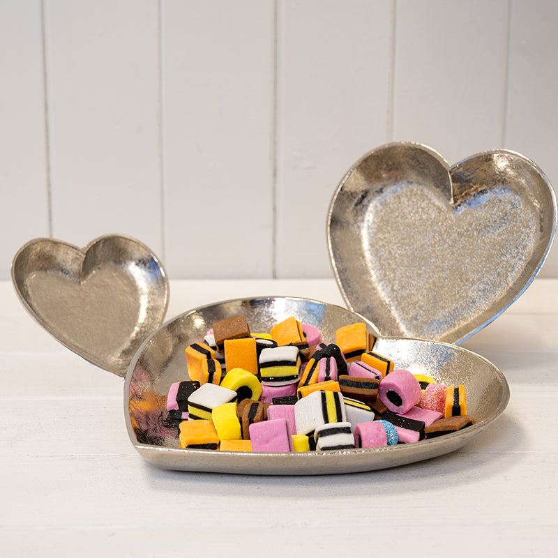Silver Heart Shape Plate