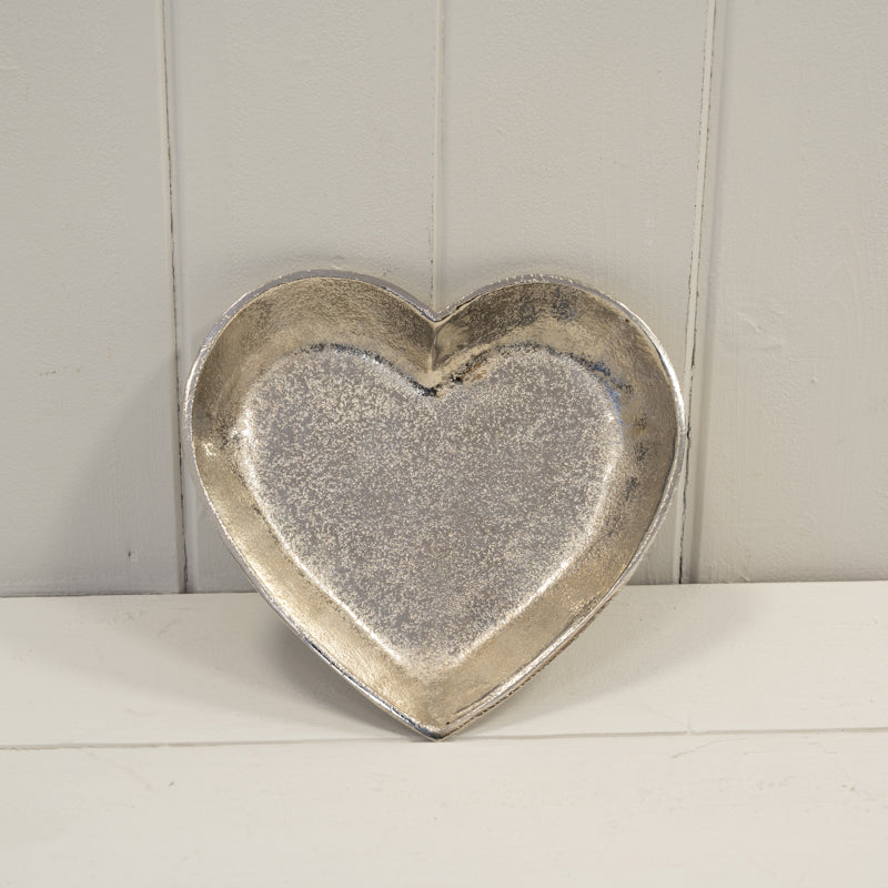 Silver Heart Shape Plate