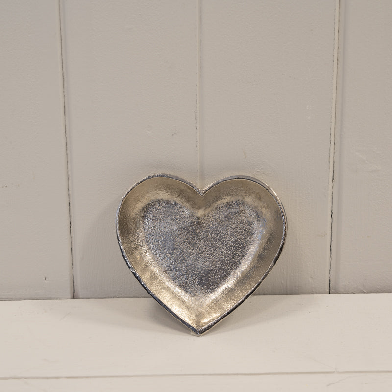 Silver Heart Shape Plate