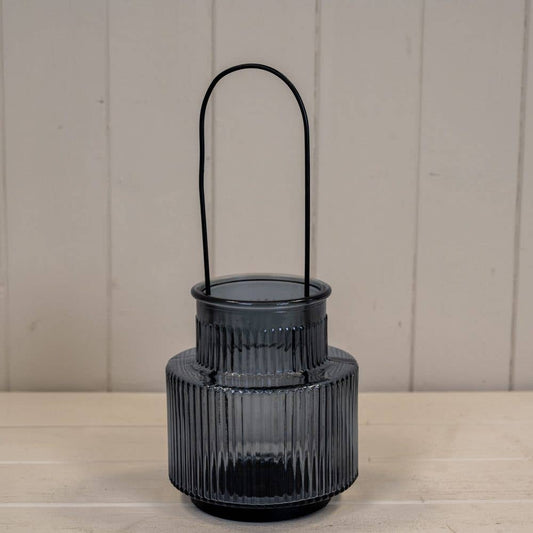 Cool Grey Large Candle Holder With Handle