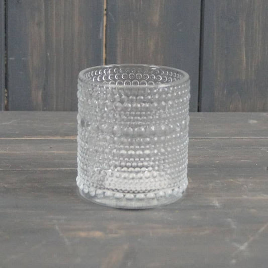 Clear Dimple Glass Pot
