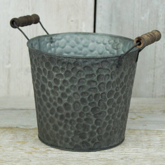 Zinc Pot With Hammered Finish