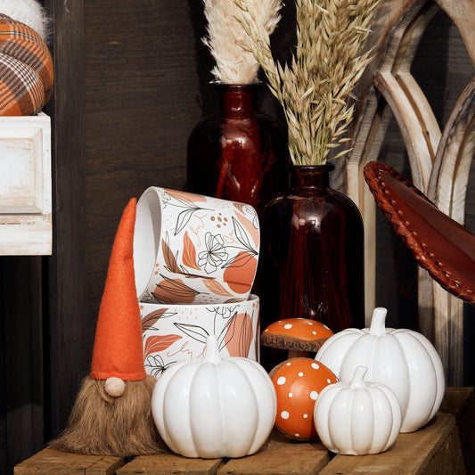 White Ceramic Pumpkin