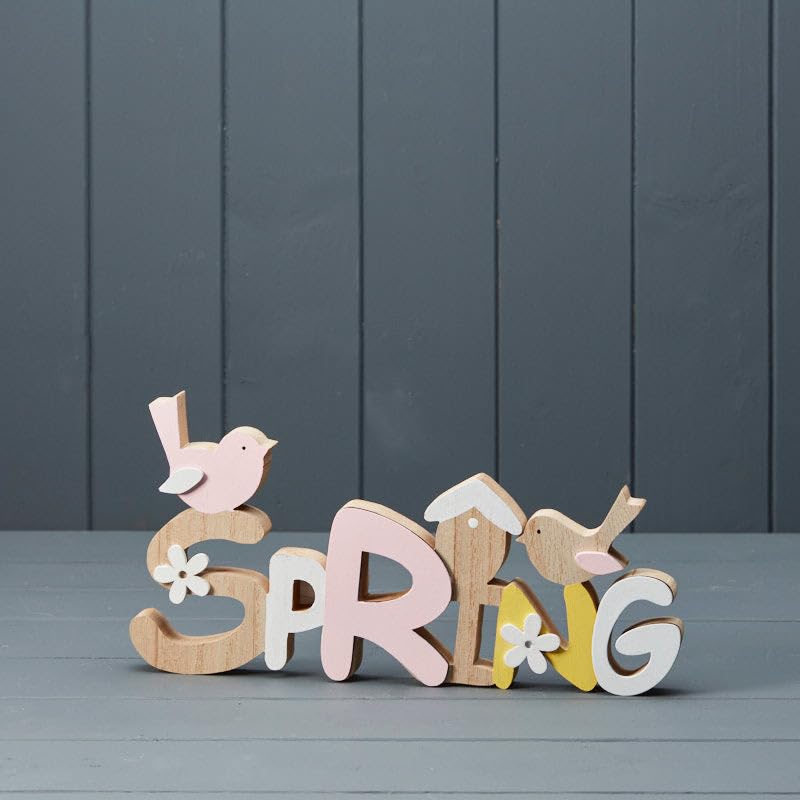 Wooden 'Spring' Word Block